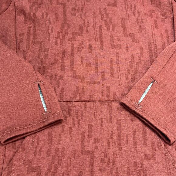 Title Nine Sweater Sz M Most Wanted Happy Trails Zip‎ Pockets Thumb Red Pullover - Picture 5 of 7